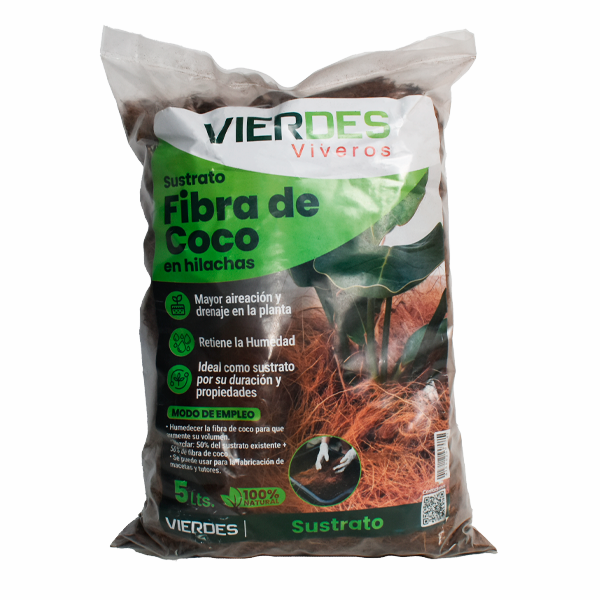 FIBRA DE COCO EN HILACHAS VIERDES 5 LT APROX.