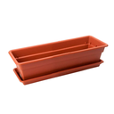 MACETA DURA KOTTA RECTANGULAR # 18 C/ BASE Y SUJETADOR