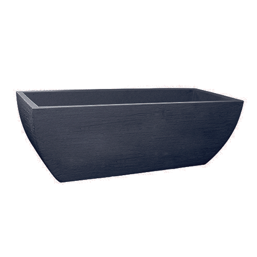 MACETERO JARDINERA MODERNA CUADRADA GRAFITO LFQM78C - PLATO LPRE75C