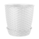 MACETA REDONDA ESTILO RATAN Ø14X13 CM