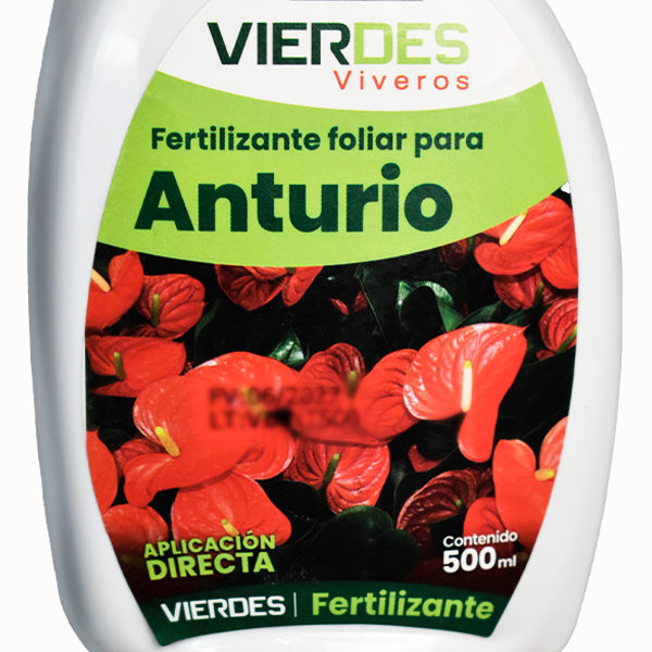 FERTLIZANTE FOLIAR VIERDES PARA ANTURIO 500 ML APROX.