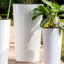 MACETA REDONDA ESTILO MARFIL Ø40X76 CM C/ SISTEMA DE RIEGO