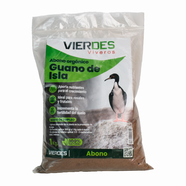 GUANO DE ISLA - ABONO ORGÁNICO VIERDES 1 KG APROX.