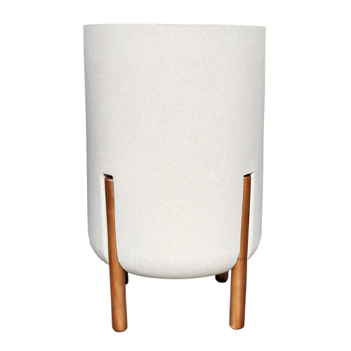 JARDINERA CILINDRICA HYGGE 34 - CEMENTO LVCD34S