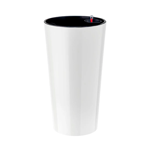 MACETA REDONDA ESTILO MARFIL Ø26X46 CM C/ SISTEMA DE RIEGO