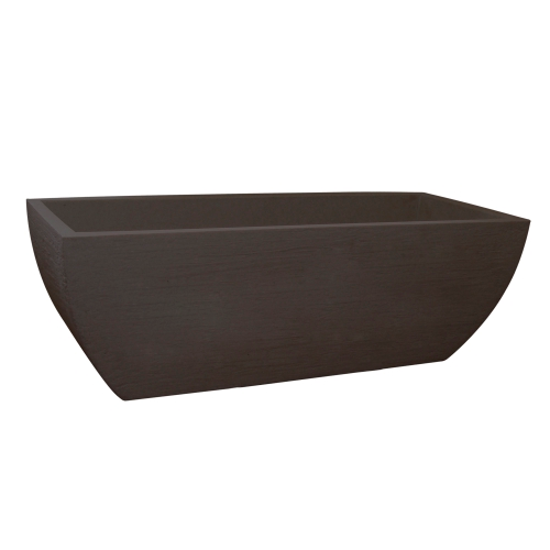 MACETERO JARDINERA MODERNA CUADRADA CAFE LFQM78F - PLATO LPRE75F