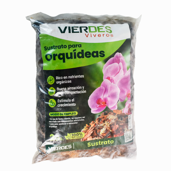 SUSTRATO VIERDES PARA ORQUÍDEA 2 LT APROX.