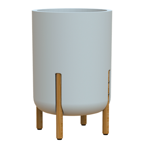 JARDINERA CILÍNDRICA HYGGE 34 - PIEDRA LVCD34O