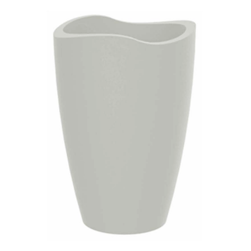 MACETERO CONICO ONDULADO CEMENTO LVWC38S - PLATO LPRD30S