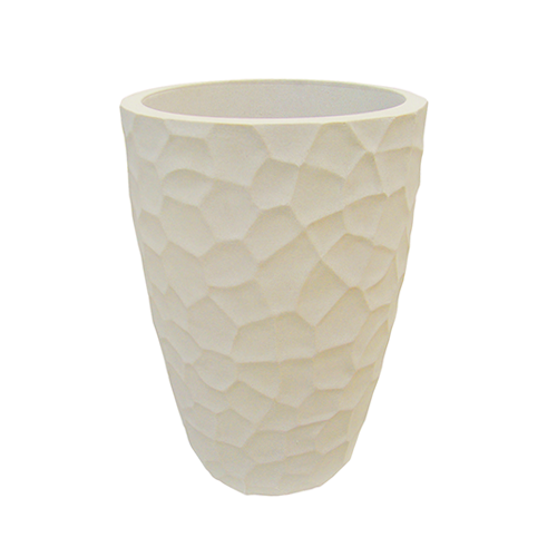 MACETERO CONICO PRISMA CEMENTO LVOP30S - PLATO LPRD25S