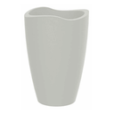 MACETERO CONICO ONDULADO CEMENTO LVWC38S - PLATO LPRD30S